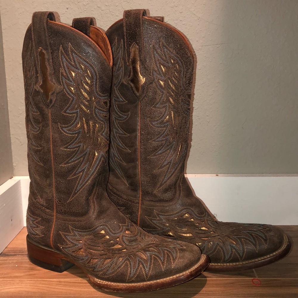 Lucchese women’s square toe boots 8.5B